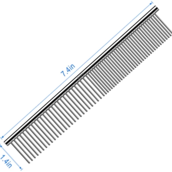 Stainless Steel Cat Comb Removing Tangles and Knots for Long/Short Haired Pets - Picture 3 of 6